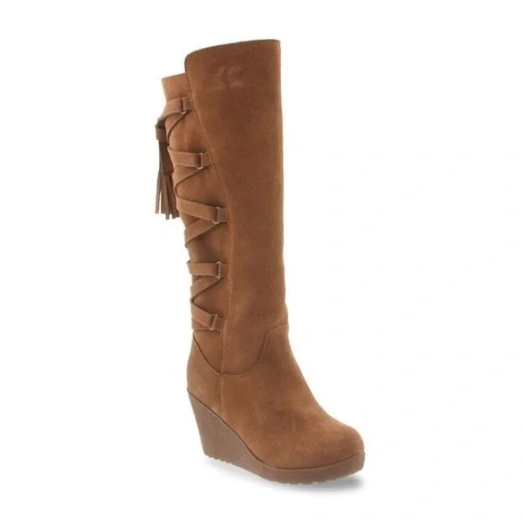 BearPaw Shoes Nwot Bearpaw Britney Lace Up Wedge Boot Poshmark
